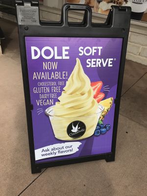 Cinnaholic’s vegan Dole Pineapple Whip  at Cinnaholic in Raleigh