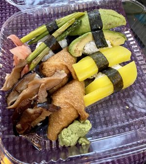 5 kinds of vegan sushi (takeout )  at Joss Cafe & Sushi Bar Annapolis in Annapolis