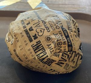 A vegan burger inside! at MANA! - Soho in Hong Kong Island