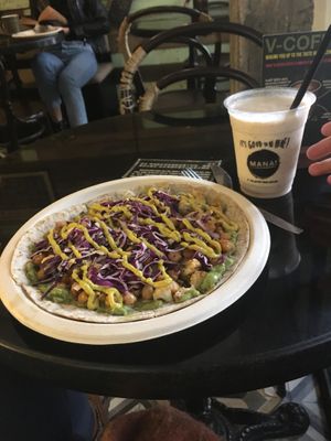 Chickpea flatbread with mustard at MANA! - Soho in Hong Kong Island