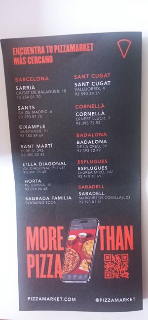 Ubicaciones at Pizza Market in Barcelona