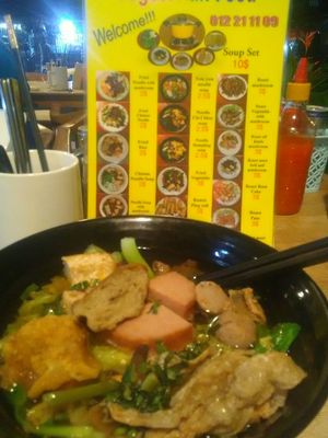 Im full soon... at Mi Chay Vegetarian in Phnom Penh