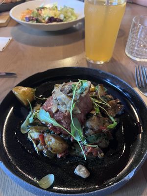 This vegan stake tasted very delicious and the consistency was very realistic and similar to real meat.   at Bistro Marco in Zgornja Kungota