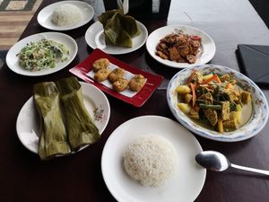 Vegetarian special made vegan after request at Adila Warung and Homestay in Banjar