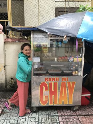 The lady who runs the stall is so sweet and friendly  ❤️ at Chay Banh Mi - Food Cart in Nha Trang