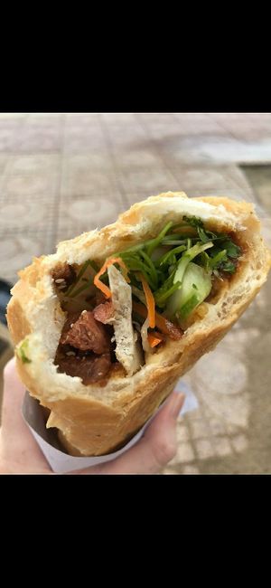 Delicious vegan Banh mi. at Chay Banh Mi - Food Cart in Nha Trang
