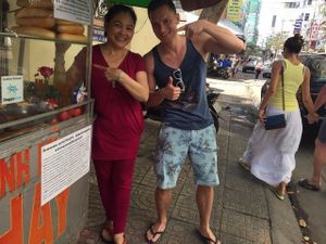 Dinh and me! at Chay Banh Mi - Food Cart in Nha Trang