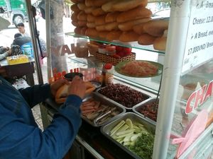 the ingredients at Chay Banh Mi - Food Cart in Nha Trang