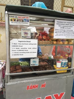 Delicious vegan Banh Me  at Chay Banh Mi - Food Cart in Nha Trang
