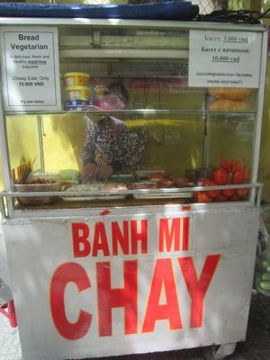 Great Street Stall at Chay Banh Mi - Food Cart in Nha Trang