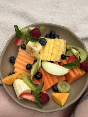 fresh fruit bowl  at Vesica in Tulum