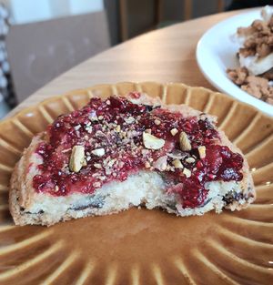 raspberry cookie - inside at Thea 떼아 in Seoul