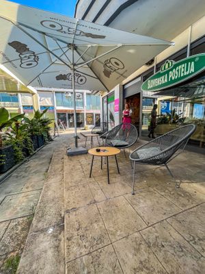 Outside sitting   at Secret Garden in Koper