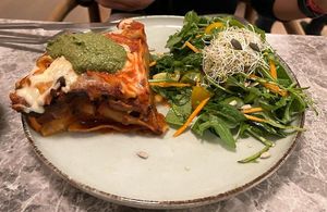 Lasagna at Bistro Verde in Copenhagen