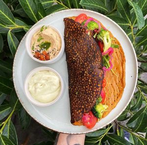 Gluten fred breakfast pancake at Bistro Verde in Copenhagen