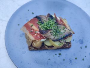 Potato Smørrebrød at Bistro Verde in Copenhagen