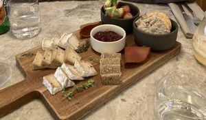 Cheese platter  at Bistro Verde in Copenhagen
