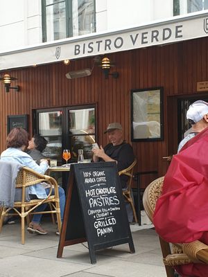 Outside at Bistro Verde in Copenhagen