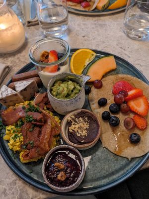 Brunch plate at Bistro Verde in Copenhagen