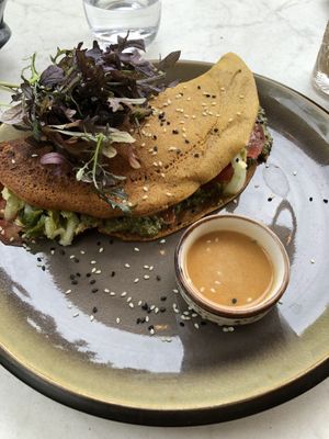 Chickpeas omelette   at Bistro Verde in Copenhagen