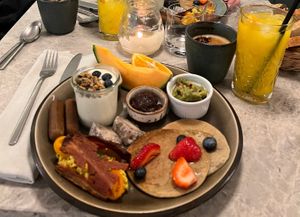 Brunch plate  at Bistro Verde in Copenhagen