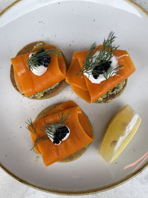 Salmon small dish  at Bistro Verde in Copenhagen