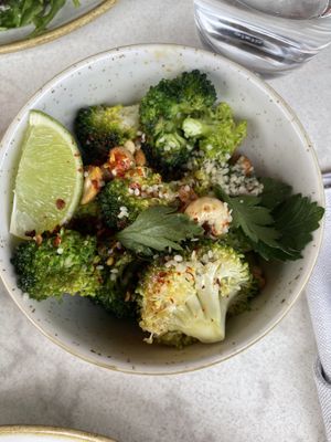 Fried broccoli  at Bistro Verde in Copenhagen