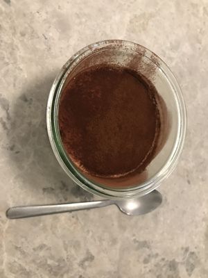 Excellent tiramisu  at Bistro Verde in Copenhagen