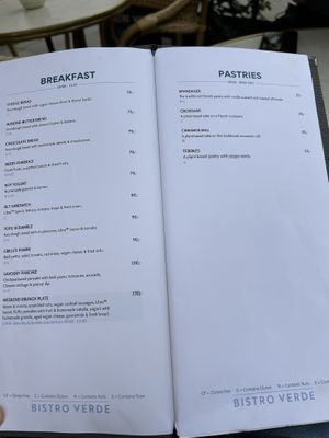 Menu 2023  at Bistro Verde in Copenhagen