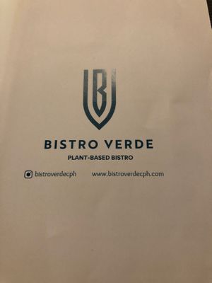 MENU at Bistro Verde in Copenhagen