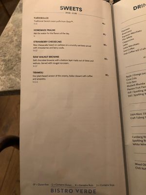 SWEETS at Bistro Verde in Copenhagen