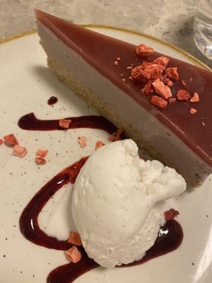 Strawberry cheesecake🍰  at Bistro Verde in Copenhagen