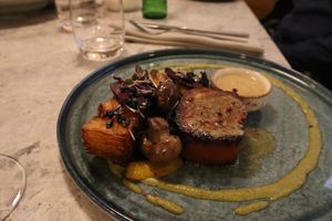 Juicy Marble Steak  at Bistro Verde in Copenhagen