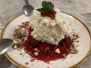 Almond rice pudding (Christmas treat)  at Bistro Verde in Copenhagen