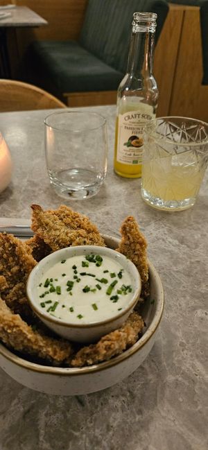 Fried shrooms at Bistro Verde in Copenhagen