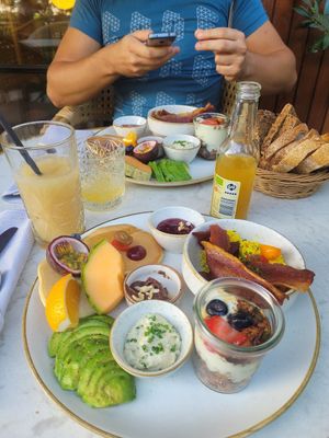 Brunch plate at Bistro Verde in Copenhagen