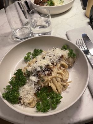 Spaghetti Carbonara  at Bistro Verde in Copenhagen