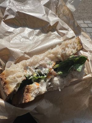 Salmon sandwich   at Bistro Verde in Copenhagen