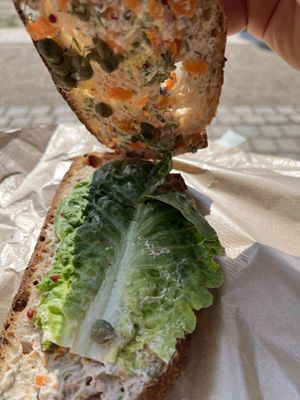 Salmon sandwich   at Bistro Verde in Copenhagen