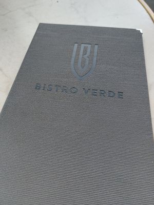Menu at Bistro Verde in Copenhagen