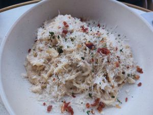 Carbonara at Bistro Verde in Copenhagen