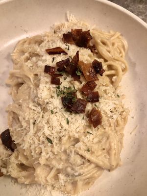 Perfect Pasta carbonara  at Bistro Verde in Copenhagen