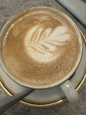 Flat white  at Bistro Verde in Copenhagen