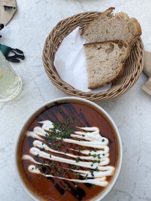 Tomato Soup was delicious!  at Bistro Verde in Copenhagen