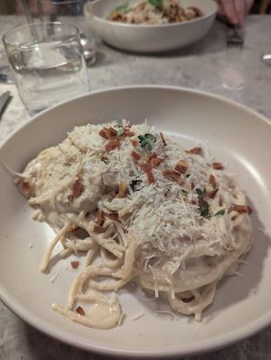Carbonara at Bistro Verde in Copenhagen