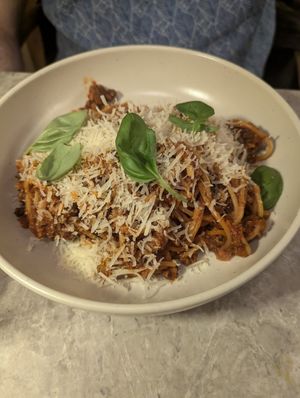 Spaghetti Bolognese at Bistro Verde in Copenhagen