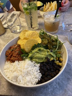 Mexican Buddha bowl  at Bistro Verde in Copenhagen