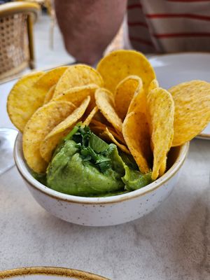 Nachos and Guacamole (lots of cilantro!) at Bistro Verde in Copenhagen