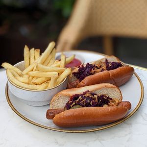 Vegan Hot Dogs  at Bistro Verde in Copenhagen
