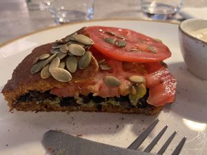 Delicious savory pancake   at Bistro Verde in Copenhagen